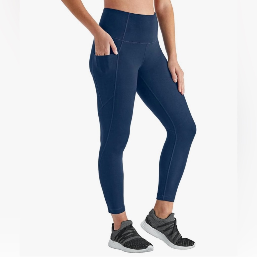 Member's Mark Navy Blue Everyday High-Rise Ankle Leggings with Pockets